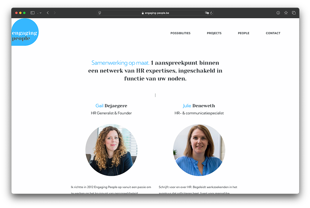 website ontworpen en gebouwd door specter voor engaging people